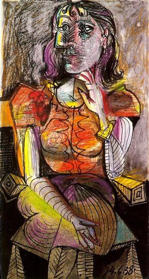 Femme assise 2 1938 cubistes Peintures à l'huile
